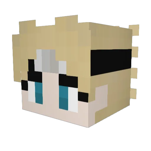 Fanni446 Minecraft avatar head, 3D render