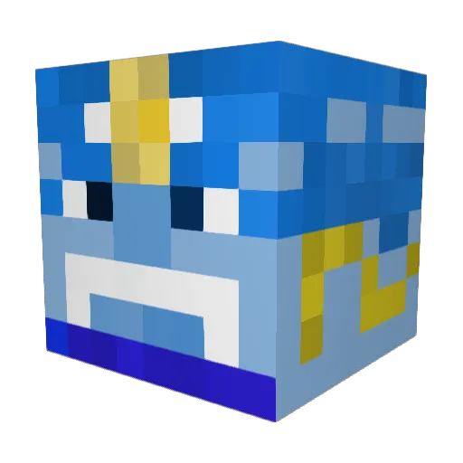 Fanninglou Minecraft avatar head, 3D render
