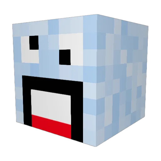 Fannos Minecraft avatar head, 3D render