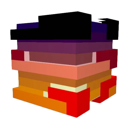 Fannosuke Minecraft avatar head, 3D render