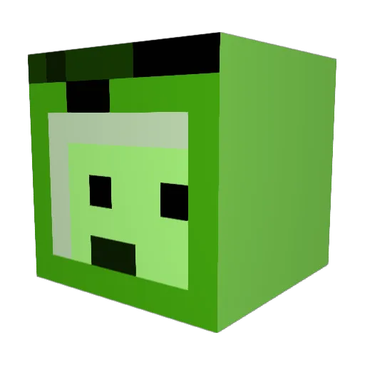 FanntixMC Minecraft avatar head, 3D render
