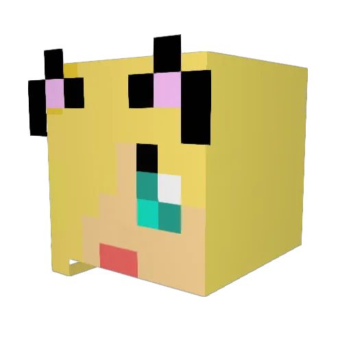 Fanny99 Minecraft avatar head, 3D render