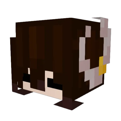 FannySM Minecraft avatar head, 3D render