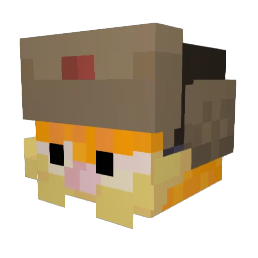 Fanore Minecraft avatar head, 3D render