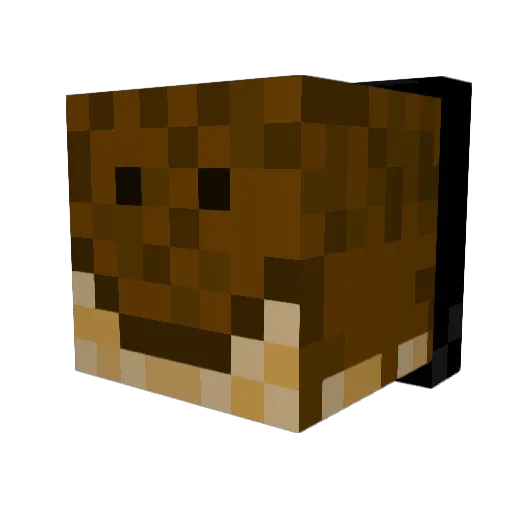 Fanotik Minecraft avatar head, 3D render