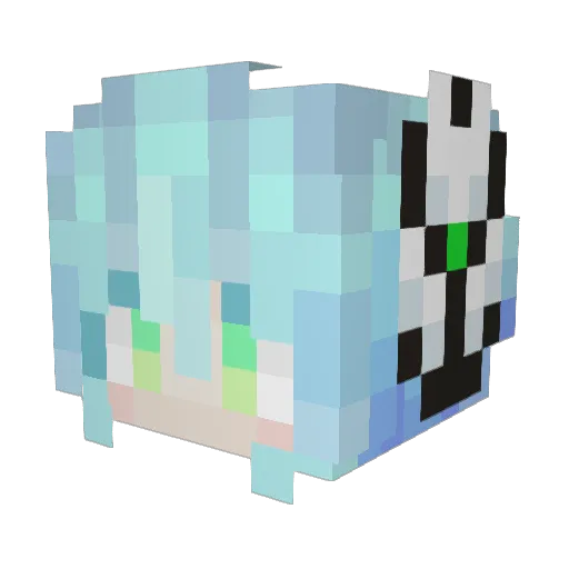 FanouF Minecraft avatar head, 3D render