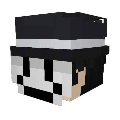 Fanozer Minecraft avatar head, 3D render