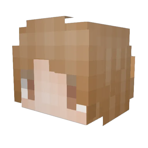 Fanpaper Minecraft avatar head, 3D render