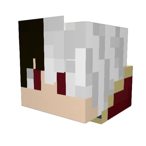 Fansu02 Minecraft avatar head, 3D render