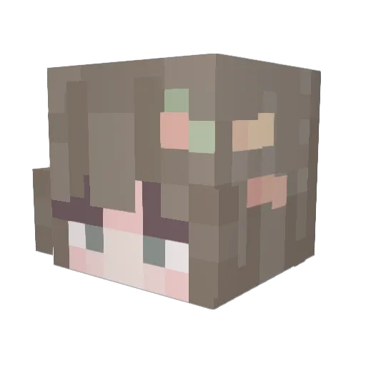 Fanta999 Minecraft avatar head, 3D render
