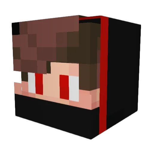 FantaCube Minecraft avatar head, 3D render