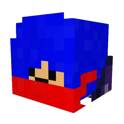 FantaLustig Minecraft avatar head, 3D render