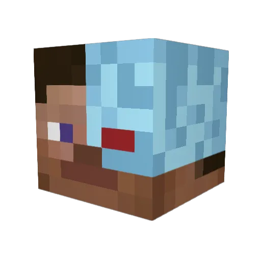 FantaNope Minecraft avatar head, 3D render