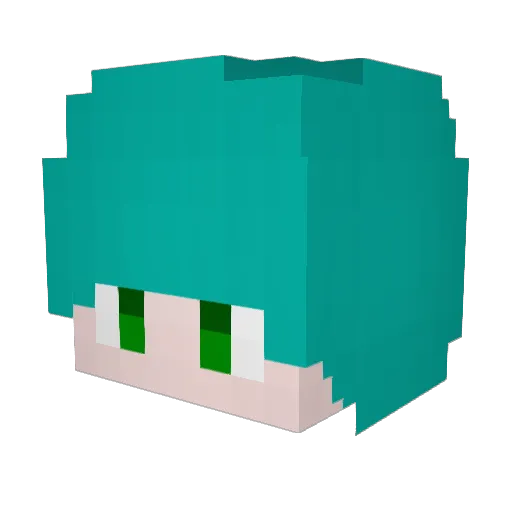 FantaUS Minecraft avatar head, 3D render