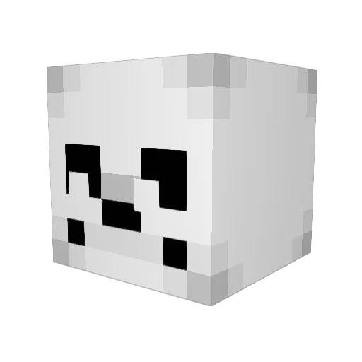 Fantainium Minecraft avatar head, 3D render