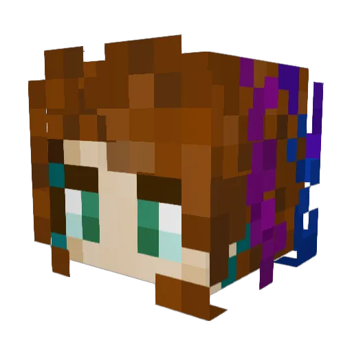 FantasiaWanders Minecraft avatar head, 3D render
