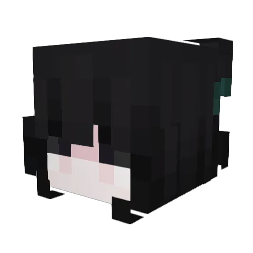 Fantasize Minecraft avatar head, 3D render