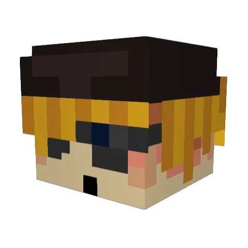 Fantasma298 Minecraft avatar head, 3D render
