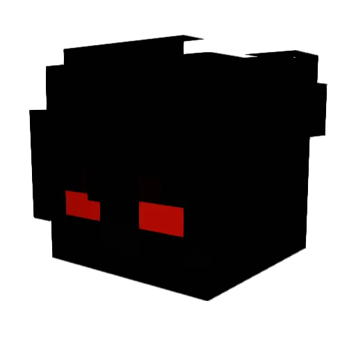 Fantasmao Minecraft avatar head, 3D render