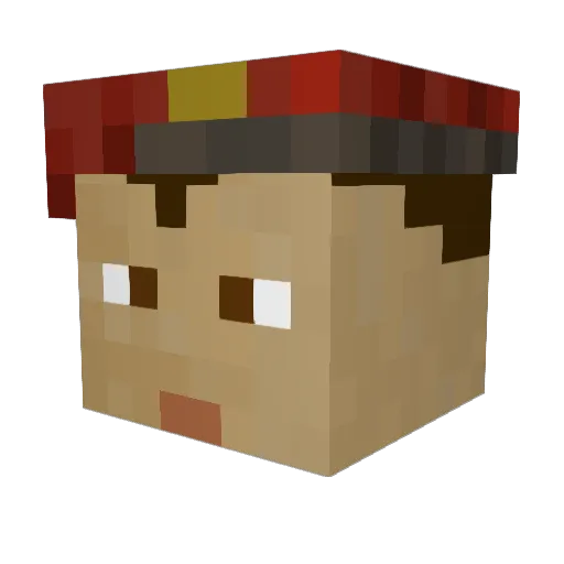 Fantastibasti_30 Minecraft avatar head, 3D render