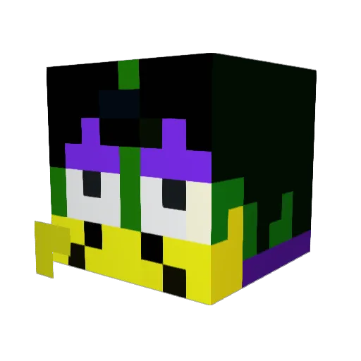 FantasticDizzy Minecraft avatar head, 3D render