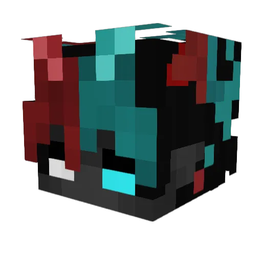 FantasticJ42 Minecraft avatar head, 3D render
