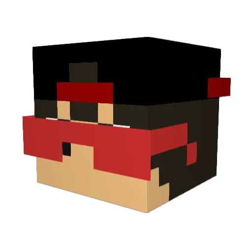 Fantastic_PT Minecraft avatar head, 3D render