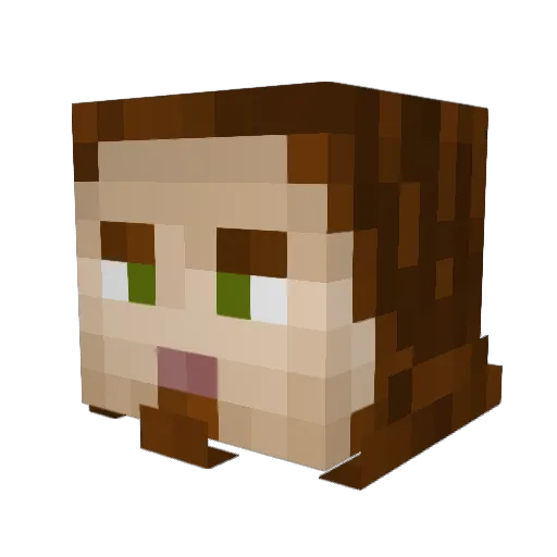 FantastiskFilur Minecraft avatar head, 3D render