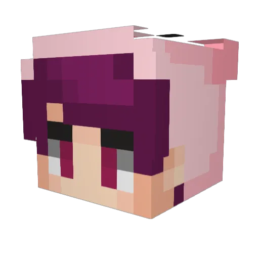 Fantasy04 Minecraft avatar head, 3D render