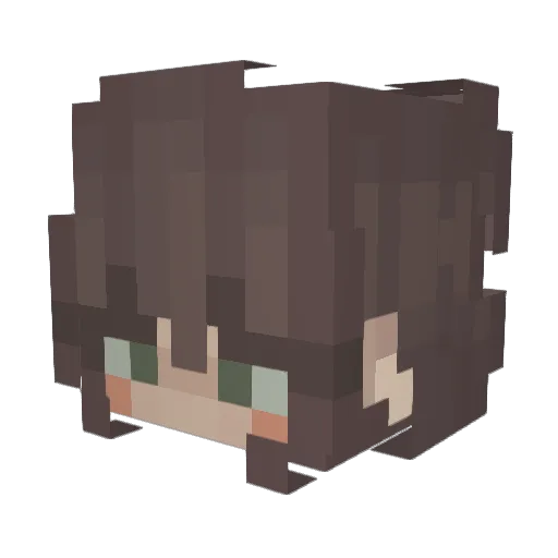 Fantasy0Mei Minecraft avatar head, 3D render