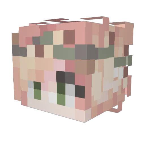 FantasyKokoro Minecraft avatar head, 3D render