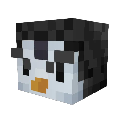 FantasyPenguin Minecraft avatar head, 3D render