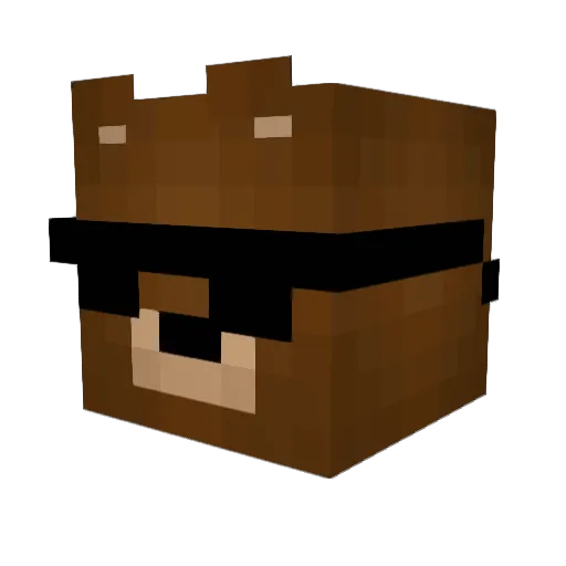 FantasyTeddy Minecraft avatar head, 3D render