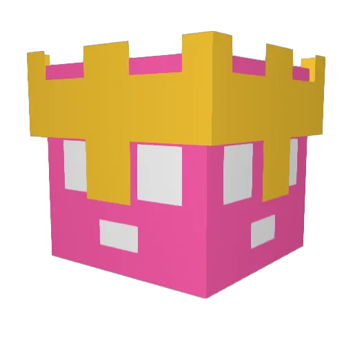 Fantasy_No_Long Minecraft avatar head, 3D render