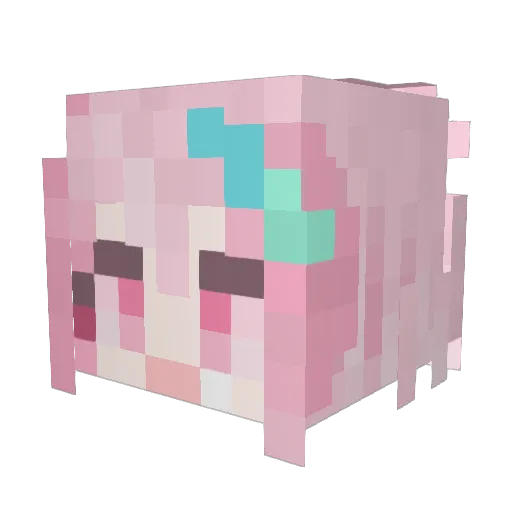 Fantasy_wind Minecraft avatar head, 3D render