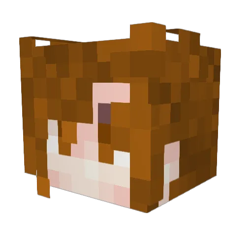 Fantasygods Minecraft avatar head, 3D render