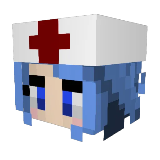 Fantasyheals Minecraft avatar head, 3D render