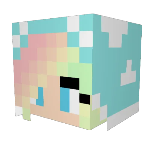 Fanthall Minecraft avatar head, 3D render