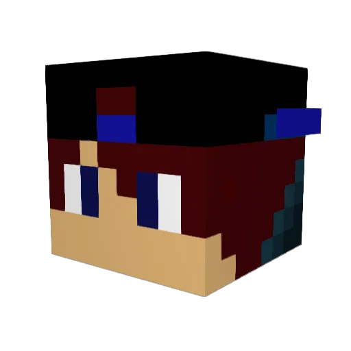 FantiXMC Minecraft avatar head, 3D render