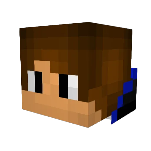 Fanticy Minecraft avatar head, 3D render