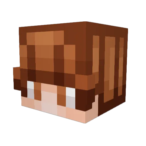 Fantoh Minecraft avatar head, 3D render