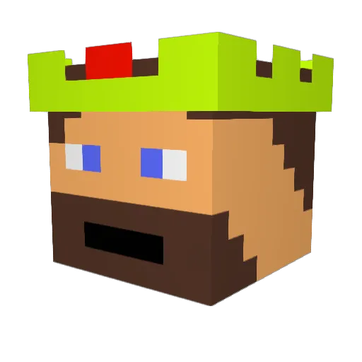 Fantom1996 Minecraft avatar head, 3D render