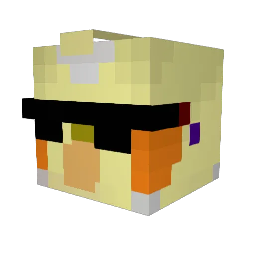 Fantoma_ed Minecraft avatar head, 3D render