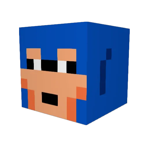 Fantomen Minecraft avatar head, 3D render