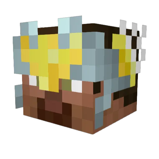 Fantominate Minecraft avatar head, 3D render