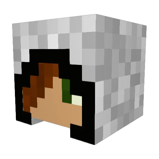 Fantomyy Minecraft avatar head, 3D render