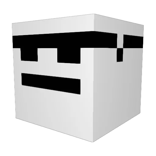 Fantyx4 Minecraft avatar head, 3D render