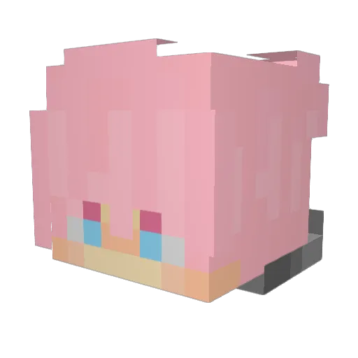 FanxyD Minecraft avatar head, 3D render