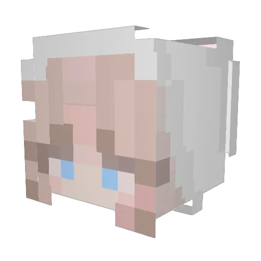 FanyLilac Minecraft avatar head, 3D render