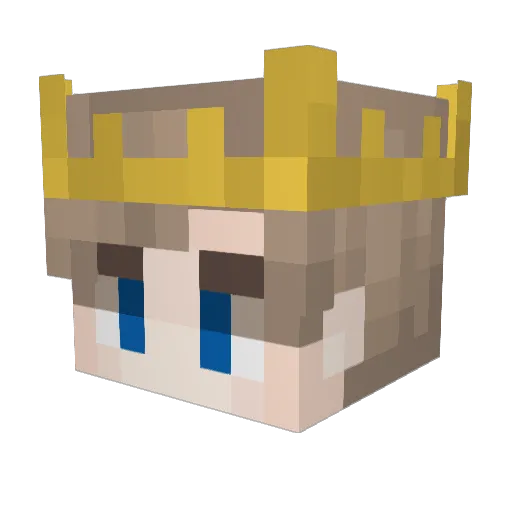 Fanydo Minecraft avatar head, 3D render